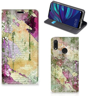 B2Ctelecom Bookcase Huawei Y7 hoesje Y7 Pro (2019) Letter Painting