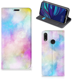 B2Ctelecom Bookcase Huawei Y7 hoesje Y7 Pro (2019) Watercolor Light