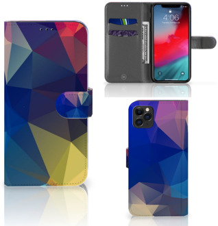 B2Ctelecom Bookcase iPhone 11 Pro Max Polygon Dark