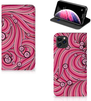 B2Ctelecom Bookcase iPhone 11 Pro Max Swirl Pink