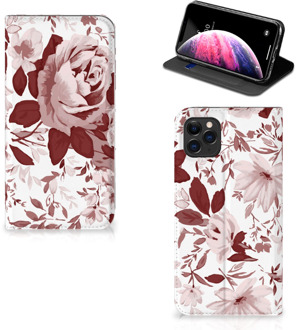 B2Ctelecom Bookcase iPhone 11 Pro Max Watercolor Flowers