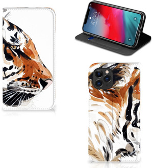 B2Ctelecom Bookcase iPhone 11 Pro Watercolor Tiger