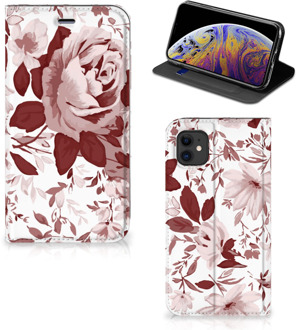 B2Ctelecom Bookcase iPhone 11 Watercolor Flowers