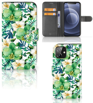 B2Ctelecom Bookcase iPhone 12 | 12 Pro (6.1") GSM Hoesje Orchidee Groen