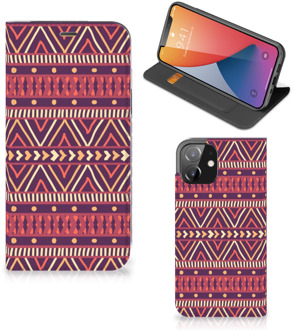 B2Ctelecom Bookcase iPhone 12 | iPhone 12 Pro Smart Cover Aztec Purple