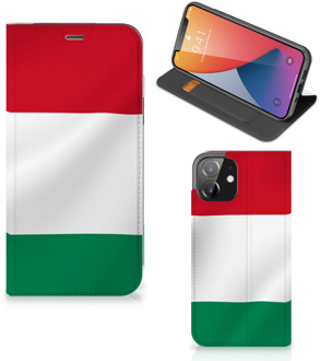 B2Ctelecom Bookcase iPhone 12 | iPhone 12 Pro Telefoonhoesje met Pasjeshouder Hongaarse Vlag