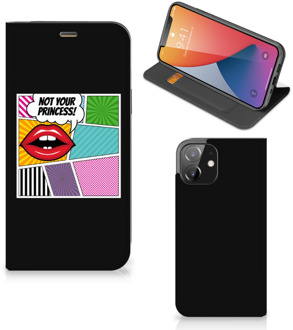 B2Ctelecom Bookcase iPhone 12 | iPhone 12 Pro Telefoonhoesje Popart Princess