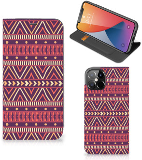 B2Ctelecom Bookcase iPhone 12 Pro Max Smart Cover Aztec Purple