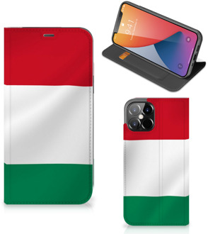 B2Ctelecom Bookcase iPhone 12 Pro Max Telefoonhoesje met Pasjeshouder Hongaarse Vlag