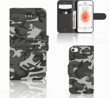 B2Ctelecom Bookcase iPhone 5s | SE Telefoonhoesje Army Light