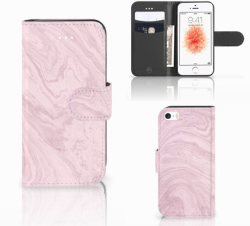 B2Ctelecom Bookcase iPhone 5s | SE Telefoonhoesje Marble Pink