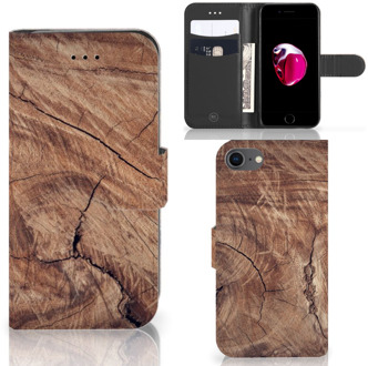 B2Ctelecom Bookcase iPhone 7/8 en iPhone SE 2020 Hoesje Design Tree Trunk