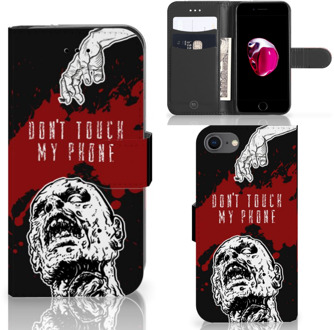 B2Ctelecom Bookcase iPhone 7/8 en iPhone SE 2020 Hoesje Design Zombie Blood