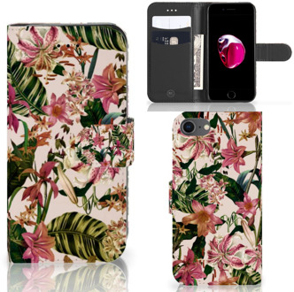 B2Ctelecom Bookcase iPhone 7 | 8 - iPhone SE (2020) Hoesje Flowers