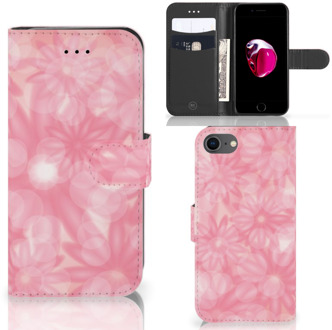 B2Ctelecom Bookcase iPhone 7 | 8 - iPhone SE (2020) Hoesje Spring Flowers