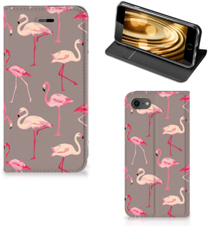 B2Ctelecom Bookcase iPhone 8 | 7 Flamingo