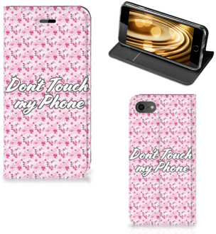 B2Ctelecom Bookcase iPhone 8 | 7 Flowers Pink DTMP