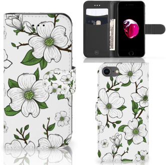 B2Ctelecom Bookcase iPhone SE (2020) | 7 | 8 Hoesje Design Dogwood Flowers