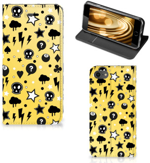 B2Ctelecom Bookcase iPhone SE (2020) - iPhone 7/8 Hoesje Punk Yellow