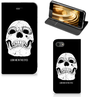 B2Ctelecom Bookcase iPhone SE (2020) - iPhone 7/8 Hoesje Skull Eyes