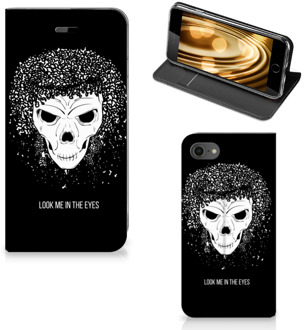 B2Ctelecom Bookcase iPhone SE (2020) - iPhone 7/8 Hoesje Skull Hair