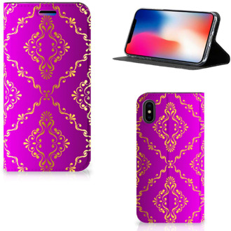 B2Ctelecom Bookcase iPhone Xs | X Barok Roze