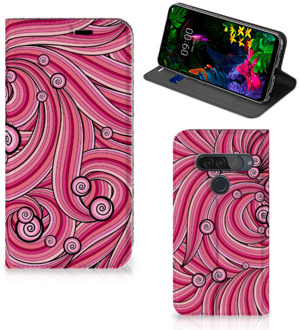 B2Ctelecom Bookcase LG G8s Thinq Swirl Pink