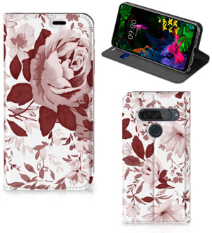 B2Ctelecom Bookcase LG G8s Thinq Watercolor Flowers