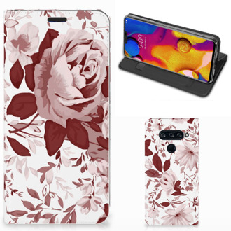 B2Ctelecom Bookcase LG V40 Thinq Watercolor Flowers