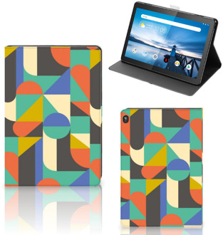 B2Ctelecom Bookcase met naam Lenovo Tablet M10 Hoesje met Magneetsluiting Funky Retro