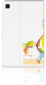 B2Ctelecom Bookcase met naam Samsung Galaxy Tab A7 (2020) Hoes met Standaard Horse Color