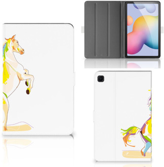 B2Ctelecom Bookcase met naam Samsung Galaxy Tab S6 Lite Hoes met Standaard Horse Color