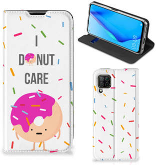 B2Ctelecom Bookcase met Quotes Huawei P40 Lite Smartphone Hoesje Cadeautjes voor Meisjes Donut