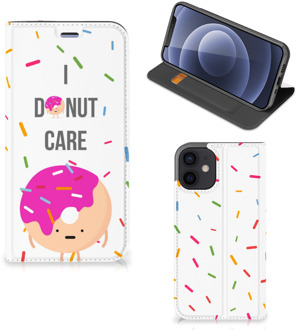 B2Ctelecom Bookcase met Quotes iPhone 12 Mini Smartphone Hoesje Cadeautjes voor Meisjes Donut