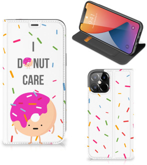 B2Ctelecom Bookcase met Quotes iPhone 12 Pro Max Smartphone Hoesje Cadeautjes voor Meisjes Donut