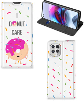 B2Ctelecom Bookcase met Quotes Motorola Moto G100 Smartphone Hoesje Cadeautjes voor Meisjes Donut