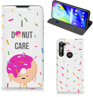 B2Ctelecom Bookcase met Quotes Motorola Moto G8 Power Smartphone Hoesje Cadeautjes voor Meisjes Donut