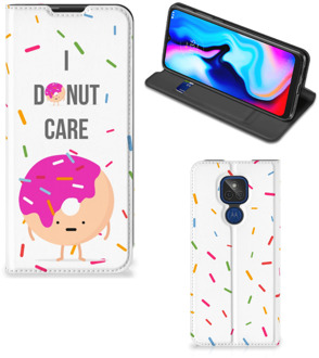 B2Ctelecom Bookcase met Quotes Motorola Moto G9 Play Smartphone Hoesje Cadeautjes voor Meisjes Donut