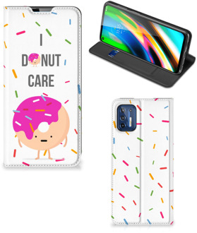 B2Ctelecom Bookcase met Quotes Motorola Moto G9 Plus Smartphone Hoesje Cadeautjes voor Meisjes Donut