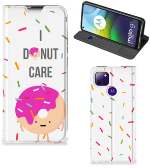 B2Ctelecom Bookcase met Quotes Motorola Moto G9 Power Smartphone Hoesje Cadeautjes voor Meisjes Donut