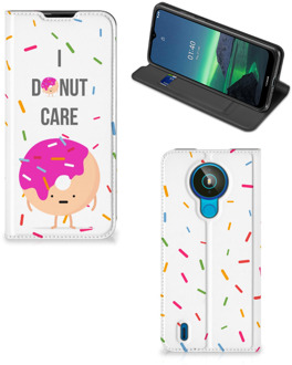 B2Ctelecom Bookcase met Quotes Nokia 1.4 Smartphone Hoesje Cadeautjes voor Meisjes Donut