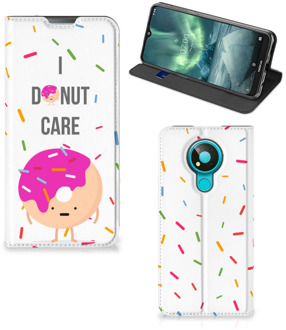 B2Ctelecom Bookcase met Quotes Nokia 3.4 Smartphone Hoesje Cadeautjes voor Meisjes Donut