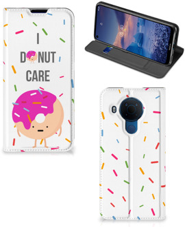 B2Ctelecom Bookcase met Quotes Nokia 5.4 Smartphone Hoesje Cadeautjes voor Meisjes Donut