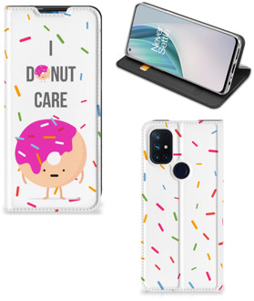 B2Ctelecom Bookcase met Quotes OnePlus Nord N10 5G Smartphone Hoesje Cadeautjes voor Meisjes Donut