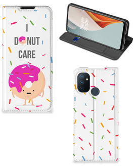 B2Ctelecom Bookcase met Quotes OnePlus Nord N100 Smartphone Hoesje Cadeautjes voor Meisjes Donut