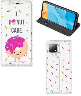 B2Ctelecom Bookcase met Quotes OPPO A15 Smartphone Hoesje Cadeautjes voor Meisjes Donut