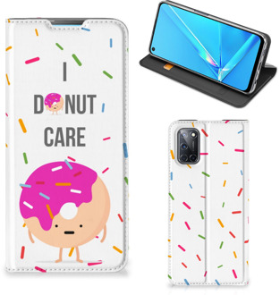 B2Ctelecom Bookcase met Quotes OPPO A52 | A72 Smartphone Hoesje Cadeautjes voor Meisjes Donut