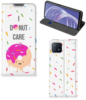 B2Ctelecom Bookcase met Quotes OPPO A73 5G Smartphone Hoesje Cadeautjes voor Meisjes Donut