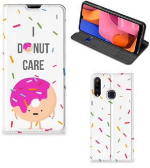 B2Ctelecom Bookcase met Quotes Samsung Galaxy A20s Smartphone Hoesje Cadeautjes voor Meisjes Donut