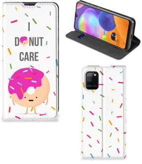 B2Ctelecom Bookcase met Quotes Samsung Galaxy A31 Smartphone Hoesje Cadeautjes voor Meisjes Donut